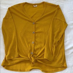 Mustard Yellow tie shirt